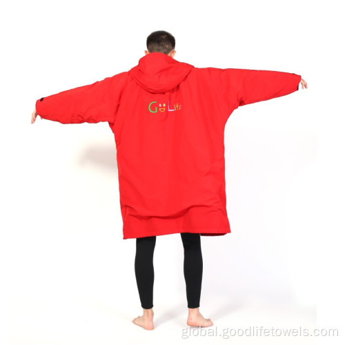 Waterproof Dry Surf Changing Robe waterproof coat fleece lining dry surf changing robe Factory